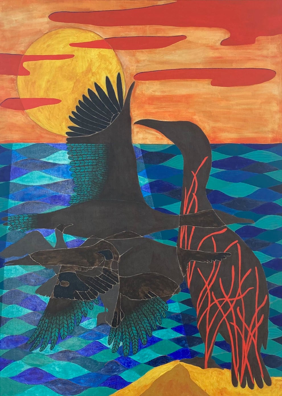 Øjeblik Skarv, 2025, 140 x100 cm