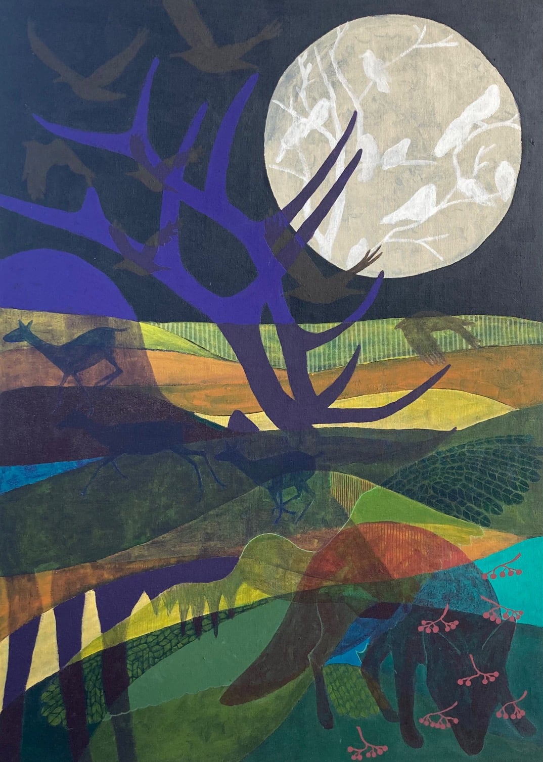 Øjeblik nat, 2025, 140 x100 cm